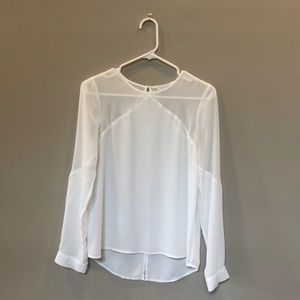 White Sheer (Business Casual) Blouse
